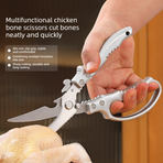 2-Pack Kitchen Scissors Set, Heavy-Duty Chicken Bone Shears & Detachable Kitchen Shears, 3Cr13 Stainless Steel & Magnetic Sheath - Red