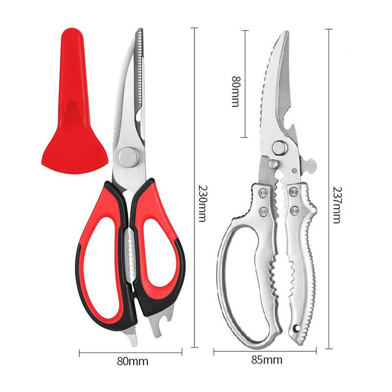2-Pack Kitchen Scissors Set, Heavy-Duty Chicken Bone Shears & Detachable Kitchen Shears, 3Cr13 Stainless Steel & Magnetic Sheath—Green