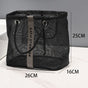 Mesh Shower Caddy, Portable Bath Tote Bag, Large Capacity Mesh Storage Basket for Bathroom Essentials - Black