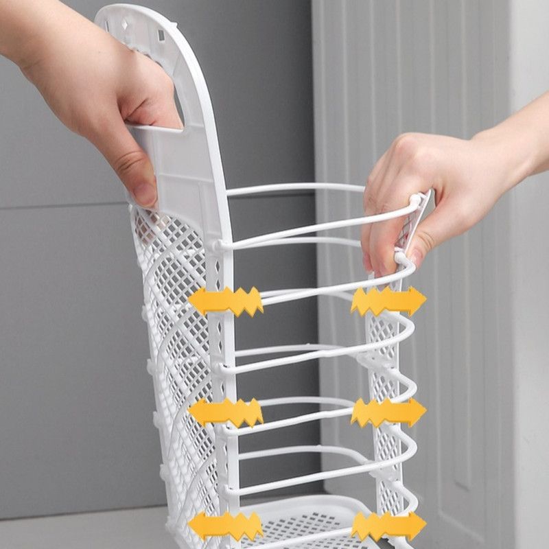 Wall-Mounted Foldable Laundry Basket, No-Drilling Hanging Dirty Clothes Hamper for Bathroom - White