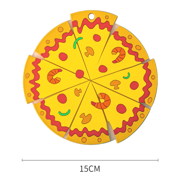 4-Piece Set - Creative Pizza-Shaped Heat-Resistant Placemat, Waterproof PVC Coaster & Trivet for Home Use