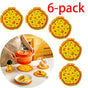 6-Piece Set - Creative Pizza-Shaped Heat-Resistant Placemat, Waterproof PVC Coaster & Trivet for Home Use