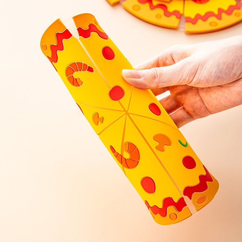 6-Piece Set - Creative Pizza-Shaped Heat-Resistant Placemat, Waterproof PVC Coaster & Trivet for Home Use