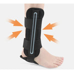 Adjustable Ankle Brace, Breathable Stabilizer Splint for Sprain Recovery & Sports Protection - Black L