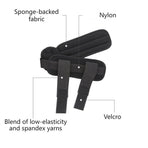 Adjustable Ankle Brace, Breathable Stabilizer Splint for Sprain Recovery & Sports Protection - Black M
