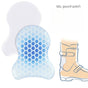 2PCS Gourd-Shaped Gel Pads for Ski Boots, Self-Adhesive Shock Absorbing Heel Liners, Reusable & Washable