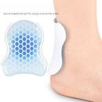 2PCS Gourd-Shaped Gel Pads for Ski Boots, Self-Adhesive Shock Absorbing Heel Liners, Reusable & Washable
