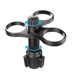 3-Hole Car Cup Holder Expander, Adjustable Rotatable Drink Holder for Car Round Cup Slot