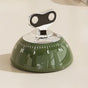 Vintage Magnetic Mechanical Kitchen Timer, 60-Minute Countdown Timer for the Fridge, Battery-Free Cooking Alarm—Green