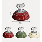 Vintage Magnetic Mechanical Kitchen Timer, 60-Minute Countdown Timer for the Fridge, Battery-Free Cooking Alarm—Green