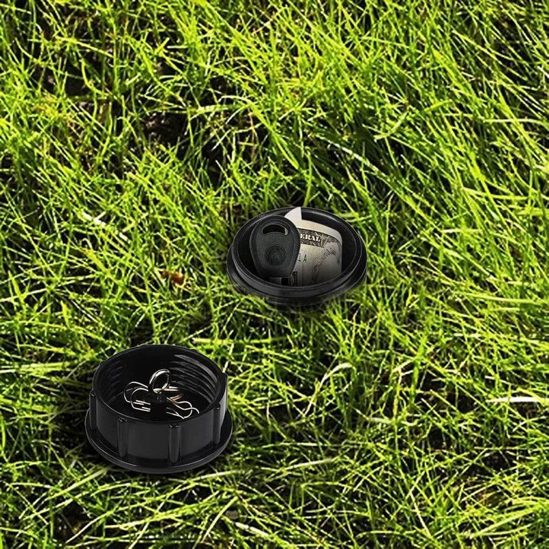 2 Pack Sprinkler Look Alike Hide A Key Holder, Waterproof Hidden Storage Container for Spare Keys Cash Outdoor Yard