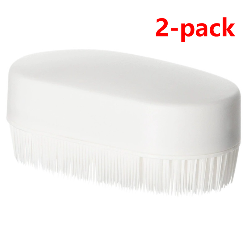 2-Pack - Minimalist Detachable Soft-Bristle Laundry Brush, Multi-Purpose Household Scrub Brush for Clothes & Shoes