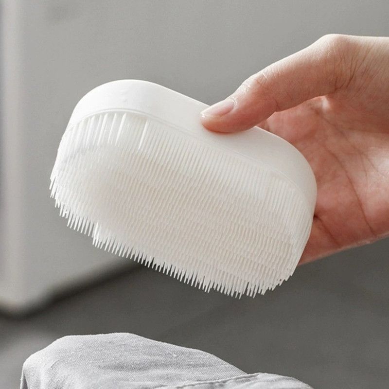 2-Pack - Minimalist Detachable Soft-Bristle Laundry Brush, Multi-Purpose Household Scrub Brush for Clothes & Shoes