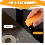3-Pack - Stainless Steel Rust Cleaning Eraser, Multi-Purpose Stain Remover Block for Kitchen Limescale & Rust - Orange