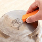 3-Pack - Stainless Steel Rust Cleaning Eraser, Multi-Purpose Stain Remover Block for Kitchen Limescale & Rust - Orange