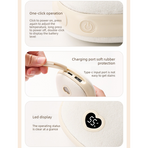 Cute Cartoon Hand Warmer 2-in-1 Portable USB Charging Power Bank, 3 Temperature Settings Pocket Heater—Beige