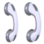 Suction Cup Bathroom Grab Bar, Anti-Slip Shower Assist Handle for Elderly, No Drill Toilet Tub Safety Handrail 2 Pack