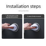 Suction Cup Bathroom Grab Bar, Anti-Slip Shower Assist Handle for Elderly, No Drill Toilet Tub Safety Handrail 2 Pack