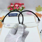 Rimless Diamond Cut Anti-Blue Light Reading Glasses +2.00 Diopters, Unisex, 2-Pack (Same Power) with 2 Clear Plastic Cases