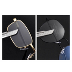 +2.50 Diopter Metal Portable Foldable Anti-Blue Light Reading Glasses, Lightweight Compact Readers for Seniors - Silver
