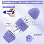 2-Pack - 2-in-1 Dual-Head Ice Beauty Device, Cold Compress Lifting and De-Puffing Skincare Tool for Home Use - Purple