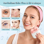 Double-Sided Dual Ice Roller Beauty Device, Household Cold Compress Roller, Lifting and De-Puffing Full-Body Massager—Pink