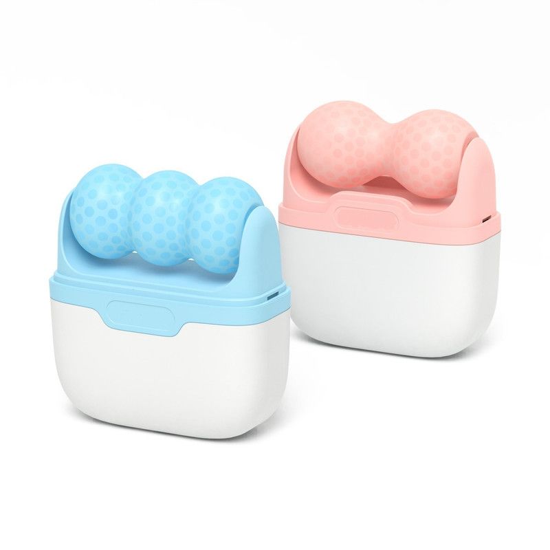 Double-Sided Dual Ice Roller Beauty Device, Household Cold Compress Roller, Lifting and De-Puffing Full-Body Massager—Blue