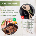 Food Grade Nylon 5-Blade Meat Chopper Spatula, Heat Resistant Non-Stick Ground Beef Masher Multi-Purpose Cooking Tool