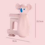 2-Pack Koala Desk Hook, Adjustable Glue-Free Table-Side Bag Hanger, Heavy-Duty Portable Backpack Hook for Students—White