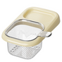 Sink Filter Drain Basket, Kitchen Wet/Dry Separation Food Residue Collector, Multi-function Storage Rack - Beige