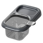 Sink Filter Drain Basket, Kitchen Wet/Dry Separation Food Residue Collector, Multi-function Storage Rack—Gray