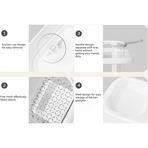 Sink Filter Drain Basket, Kitchen Wet/Dry Separation Food Residue Collector, Multi-function Storage Rack - Pink