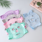 Gel Bead Hot & Cold Facial Mask & Eye Mask Set, Cooling and Heating Pack for Face and Eye Relief—Gray