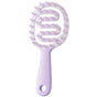Long-Handled Hollow Hair Shampoo Brush, TPR Soft-Bristle Scalp Massager, for Wet & Dry Hair—Purple