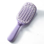 Self-Cleaning Foldable Vent Hair Brush, Portable Detachable Volumizing Scalp Massage Comb—Purple
