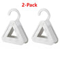 2-Pack - Triangular No-Mark Bag Storage Hooks, Multi-Purpose Anti-Crease Hanger for Handbags, Scarves, and Ties - White