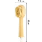 Refillable Liquid Shoe Brush, Soft-Bristle Press-Discharge Laundry Brush for Cleaning Shoes and Clothes—White