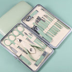 18Pcs Stainless Steel Manicure Set, Multi Functional Nail Clipper Cuticle Remover Kit for Home Beauty Care