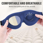 3D Deepened Sleep Eye Mask, Integrated Nose Wing, Full Light-Blocking, Breathable Eye Cover for Naps and Travel—Gray