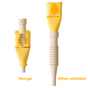 Bendable Silicone Long Oil Funnel, Clip-On Universal Oil Dispenser, Multi-Purpose Kitchen Transfer Funnel—Yellow