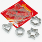 Stainless Steel Cookie Cutter Sets, DIY Press Baking Molds for Homemade Cookies & Pastries—12-Piece Star-Shaped Set
