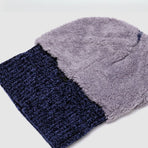Men's Fleece-Lined Thick-Knit Beanie, Warm Winter Stretch Cold-Proof Skull Cap for Outdoor Cycling—Gray