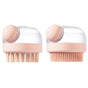 Shampoo & Bath Brush 2-Piece Set, Silicone Scalp Massager Shower Brush, Multi-Purpose for Humans and Pets—Pink