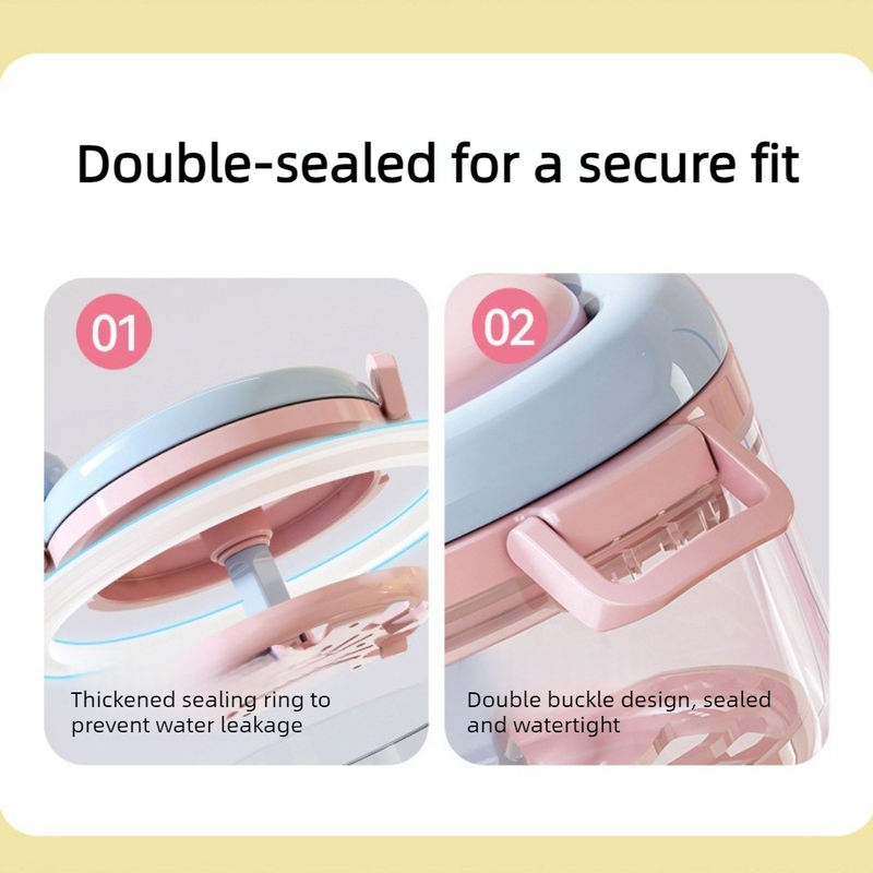 Hand Crank Centrifugal Retainer Cleaning & Storage 2-in-1 Case, Denture and Aligner Cleaner Box with Built-in Mirror—Pink