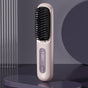 Portable Negative Ion Hair Straightener Brush, 3-Temperature Dual-Use Styling Comb for Travel and Home Use - Purple