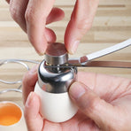 Food Grade Stainless Steel Egg Cutter, Manual Egg Shell Opener For Raw Egg Glutinous Rice Egg, Separator Tool