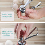 Food Grade Stainless Steel Egg Cutter, Manual Egg Shell Opener For Raw Egg Glutinous Rice Egg, Separator Tool