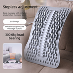 Adjustable Lumbar Relief Stretcher, Magnetic Back Traction Device, Home Massage Equipment—Blue