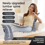 Adjustable Lumbar Relief Stretcher, Magnetic Back Traction Device, Home Massage Equipment—Dark Purple