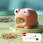 Automatic Sunflower Seed Sheller, USB-Rechargeable Household Seed Remover—Pink